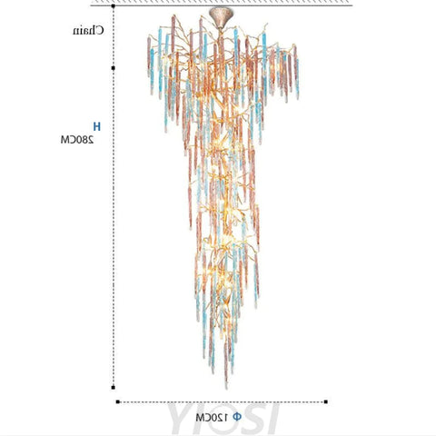 Geena Modern Large Colorful Tree Branch Chandelier