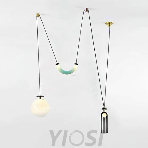 Geometric Art Modern Chandelier - Glass-1-Yiosilamp