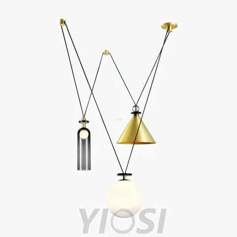 Geometric Art Modern Chandelier - Glass-1-Yiosilamp