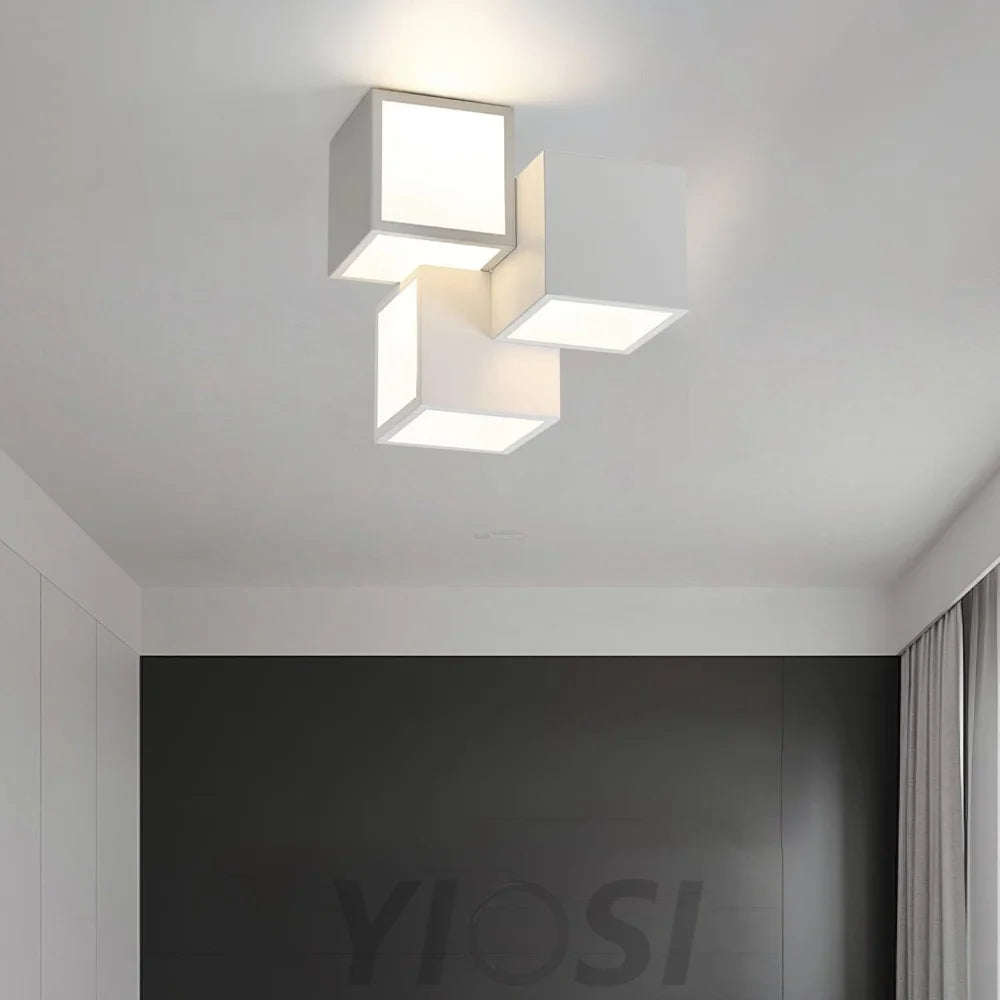 Geometric Ceiling Lamp ∅ 11.8″ - Cube-1-Yiosilamp