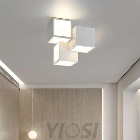 Geometric Ceiling Lamp ∅ 11.8″ - Cube-1-Yiosilamp