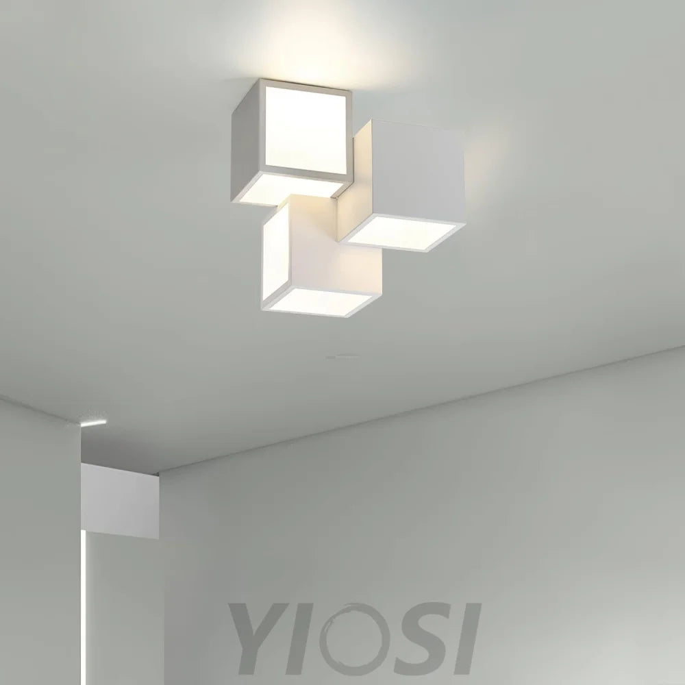 Geometric Ceiling Lamp ∅ 11.8″ - Cube-1-Yiosilamp