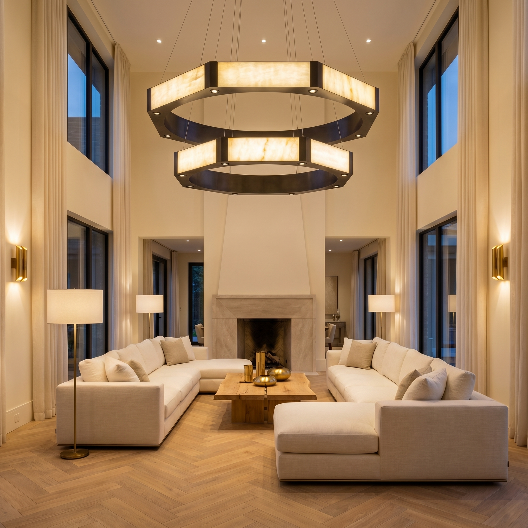 Yiosi Geometrica Hexagon Ring Chandelier - Image 3