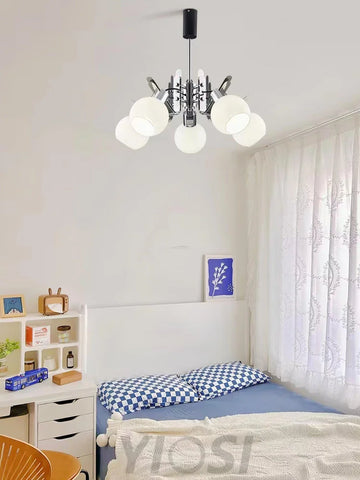 Geometrical Chrome Chandelier - Bend-1-Yiosilamp