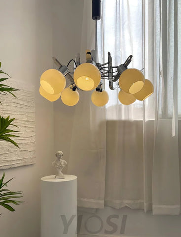 Geometrical Chrome Chandelier - Bend-1-Yiosilamp