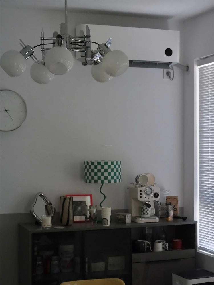 Geometrical Chrome Chandelier - Bend-1-Yiosilamp