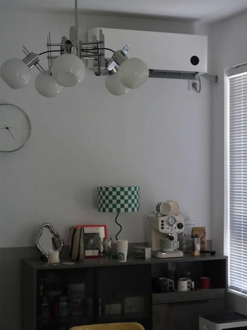 Geometrical Chrome Chandelier - Bend-1-Yiosilamp