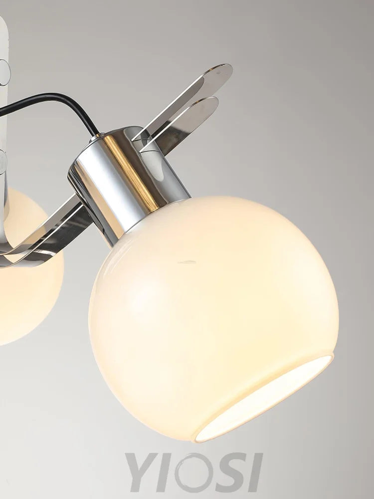 Geometrical Chrome Chandelier - Bend-1-Yiosilamp