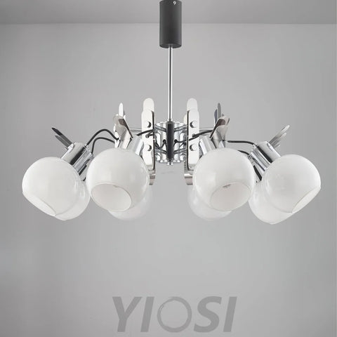 Geometrical Chrome Chandelier - Bend-1-Yiosilamp