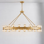 48" 48-Light Crystal Ring Chandelier - Gold – lights on