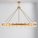 60" 60-Light Crystal Ring Chandelier - Gold – lights on