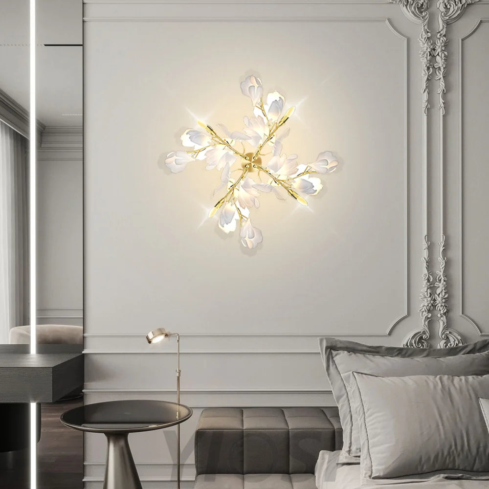 Gingko Branch Wall Sconces Chandelier