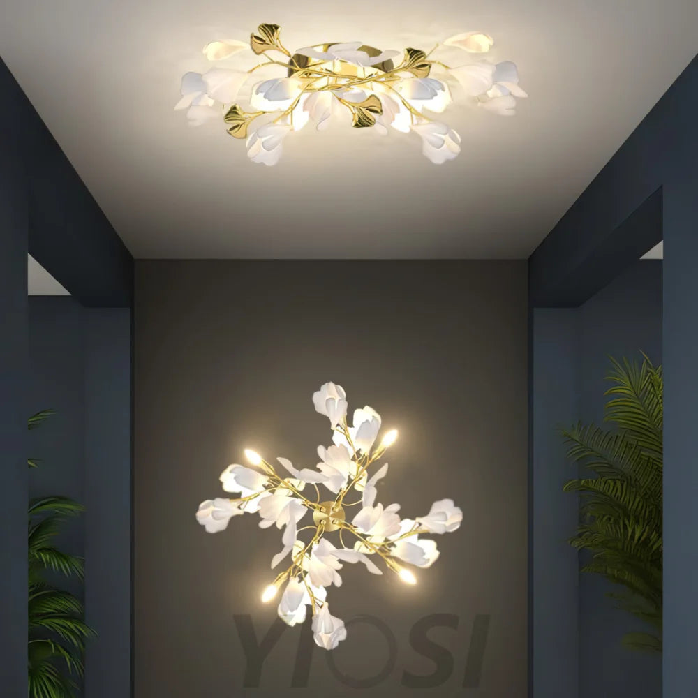 Gingko Branch Wall Sconces Chandelier