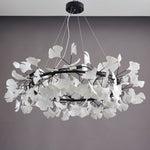 Gingko Chandelier O Luxury Ceramic Leaf Ceiling Light