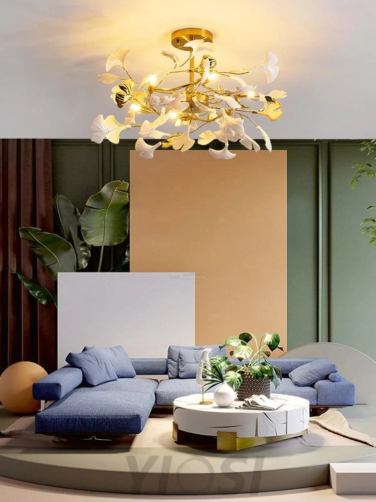 Gingko Chandelier Style L - Gingko, Gingko Chandelier-1-Yiosilamp