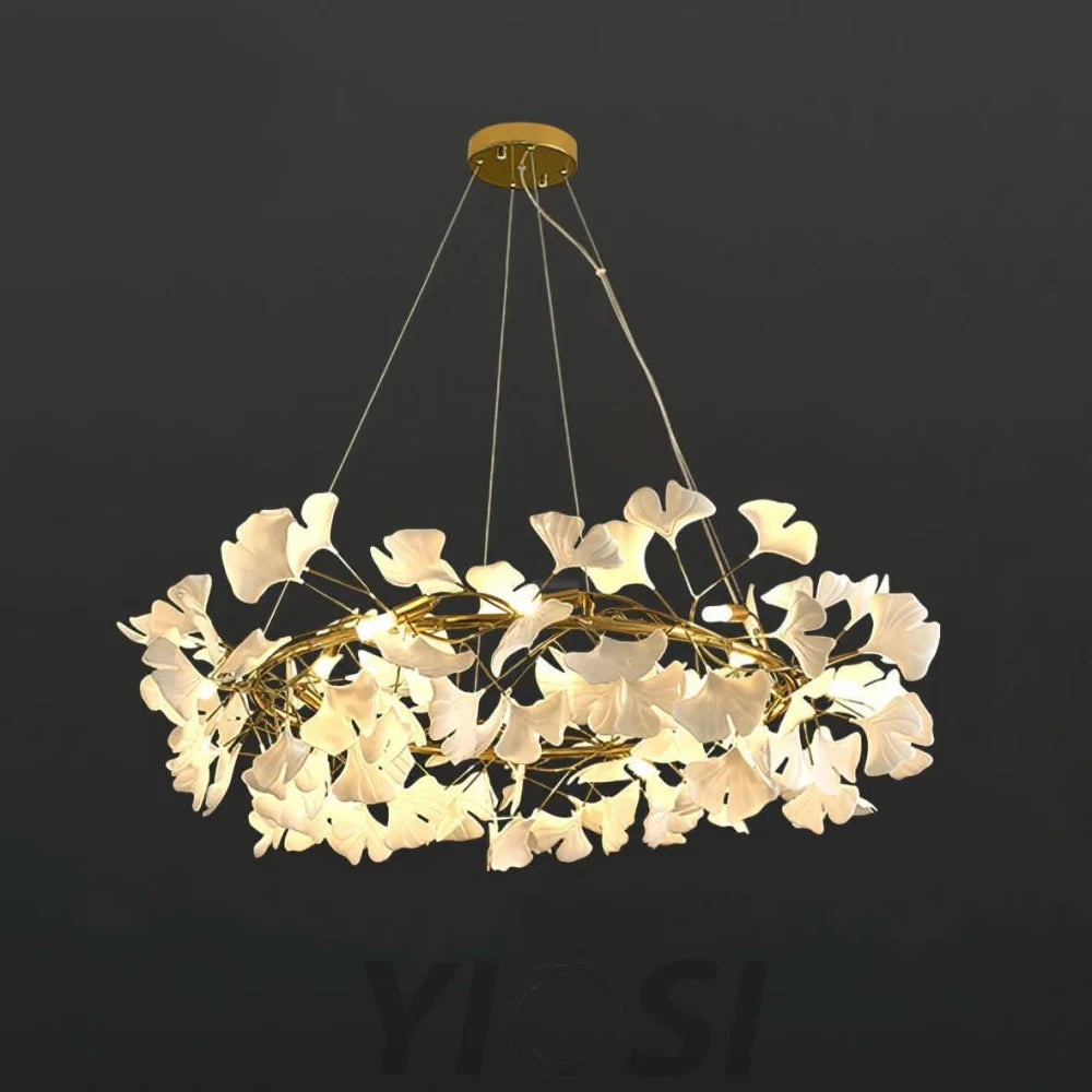 Gingko Chandelier Style O - Yiosilamp