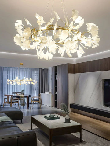Gingko Chandelier Style O - Yiosilamp