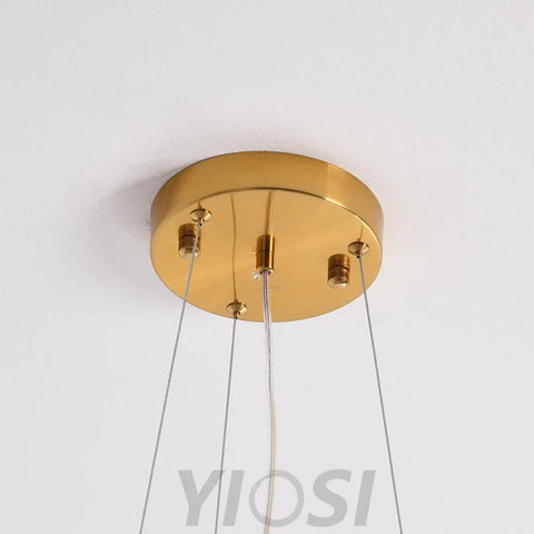 Gingko Chandelier Style P - Gingko, Gingko Chandelier, Gold & White-1-Yiosilamp