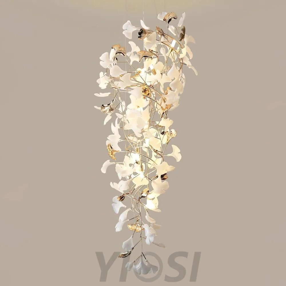 Gingko chandelier with Long Branch - Gingko, Gingko Chandelier-1-Yiosilamp