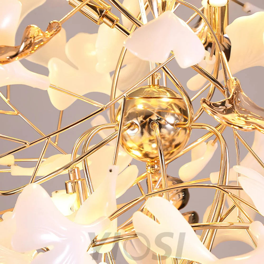 Gingko chandelier with Long Branch - Gingko, Gingko Chandelier-1-Yiosilamp