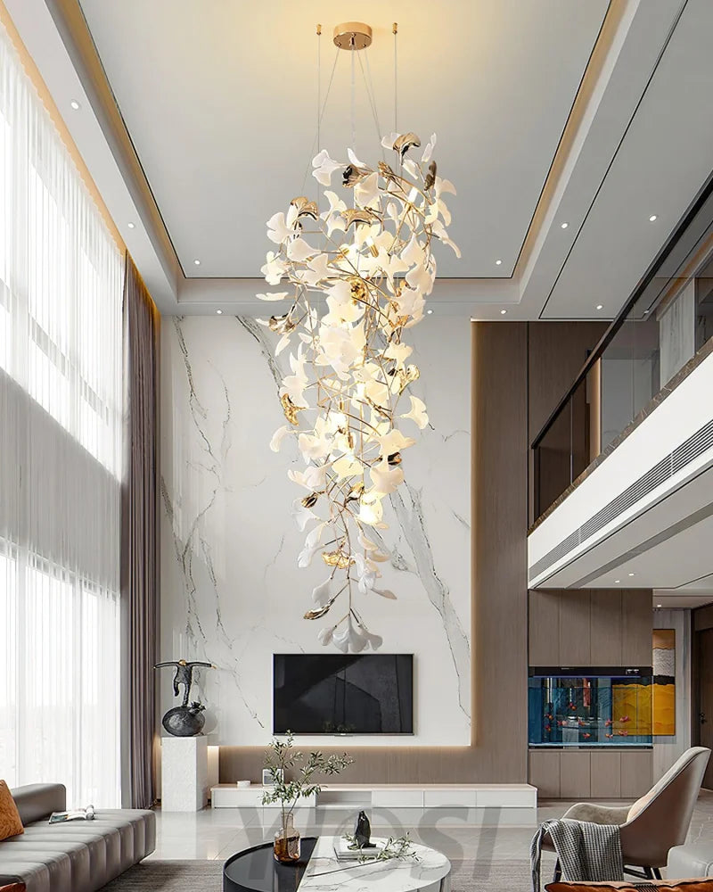 Gingko chandelier with Long Branch - Gingko, Gingko Chandelier-1-Yiosilamp