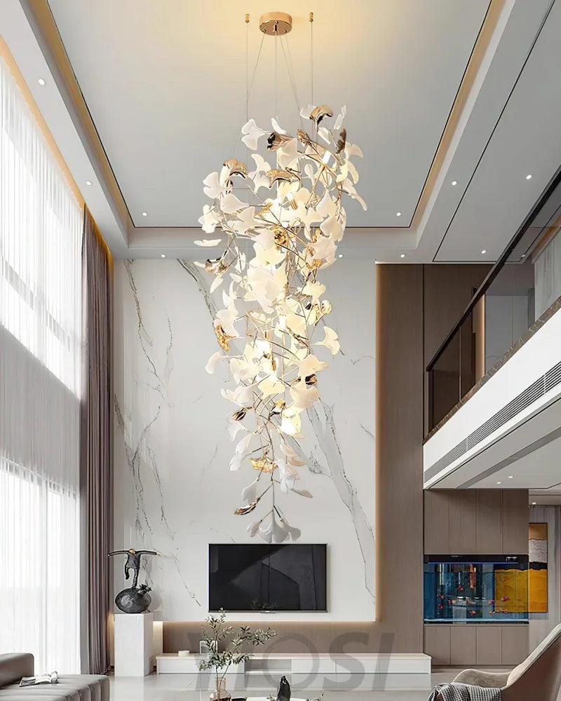 Gingko chandelier with Long Branch - Gingko, Gingko Chandelier-1-Yiosilamp