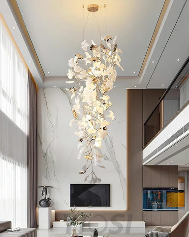 Gingko chandelier with Long Branch - Gingko, Gingko Chandelier-1-Yiosilamp