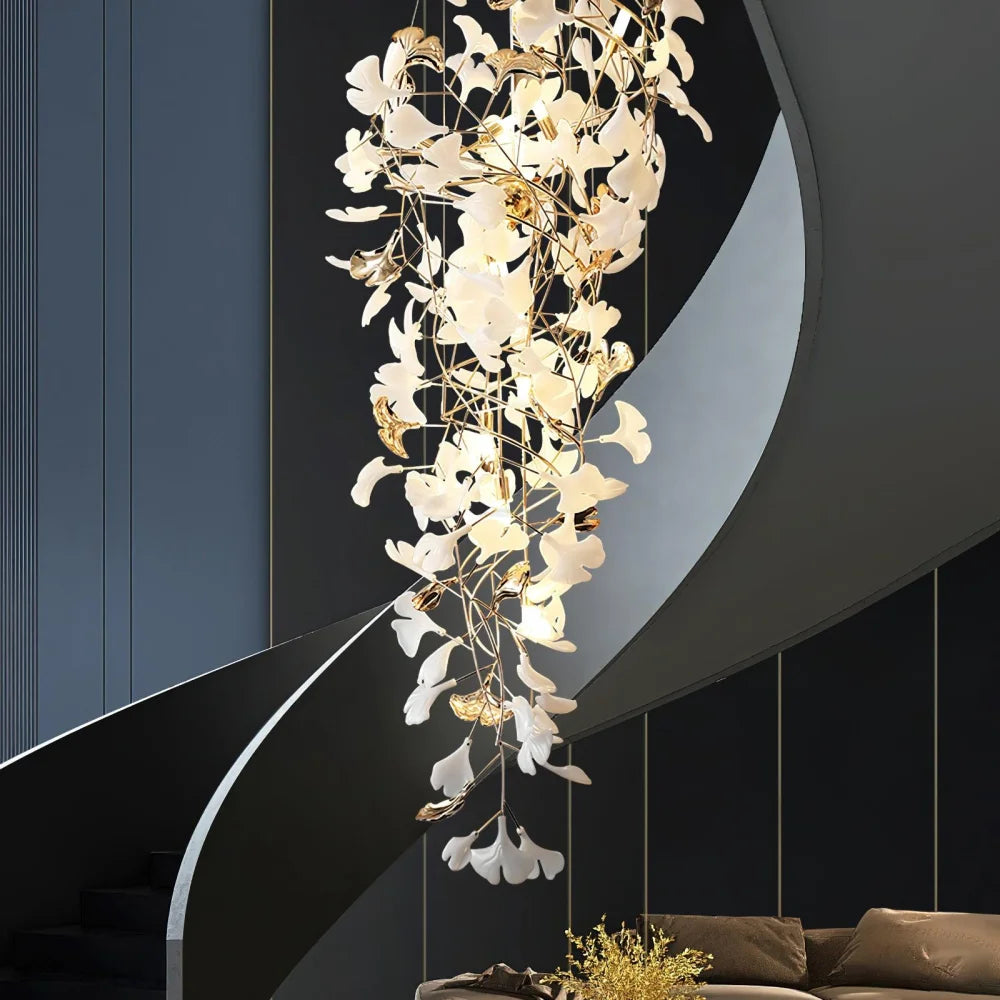 Gingko chandelier with Long Branch - Gingko, Gingko Chandelier-1-Yiosilamp