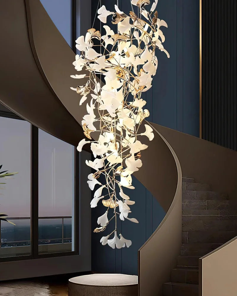 Gingko chandelier with Long Branch - Gingko, Gingko Chandelier-1-Yiosilamp