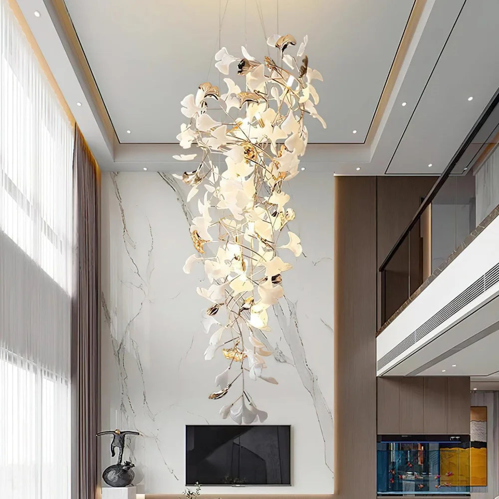 Gingko chandelier with Long Branch - Gingko, Gingko Chandelier-1-Yiosilamp
