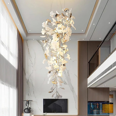 Gingko chandelier with Long Branch - Gingko, Gingko Chandelier-1-Yiosilamp