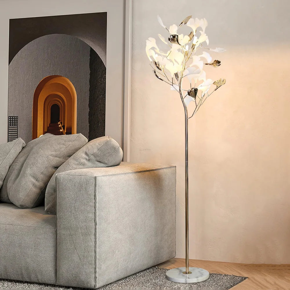 Gingko Leaves Floor Lamp - Gingko, Gingko Chandelier-1-Yiosilamp