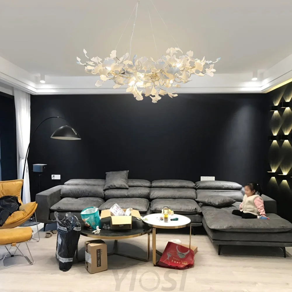 Gingko Linear Living Room Modern Chandelier Branch