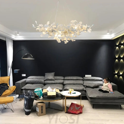 Gingko Linear Living Room Modern Chandelier Branch