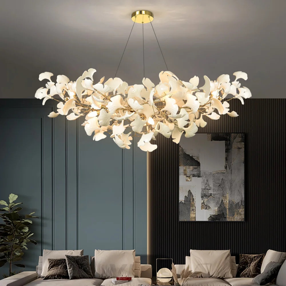 Gingko Linear Living Room Modern Chandelier L 47.2″ X W 19.7″ H 59″ Branch