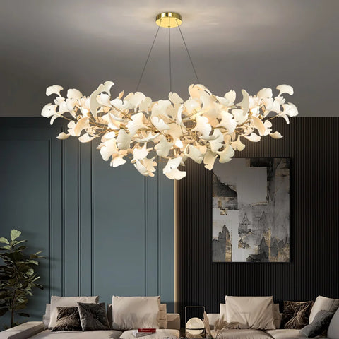 Gingko Linear Living Room Modern Chandelier L 47.2″ X W 19.7″ H 59″ Branch