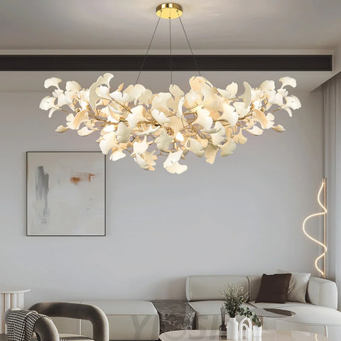 Gingko Linear Living Room Modern Chandelier Branch