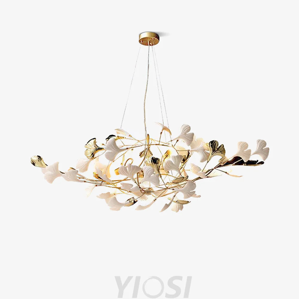 Gingko Living Room Chandelier Gold Branch