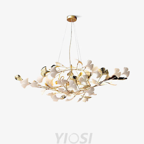 Gingko Living Room Chandelier Gold Branch