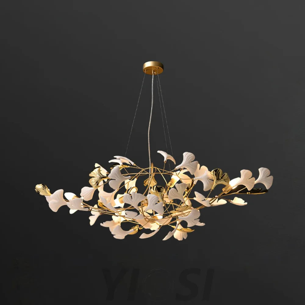 Gingko Living Room Chandelier Gold Branch