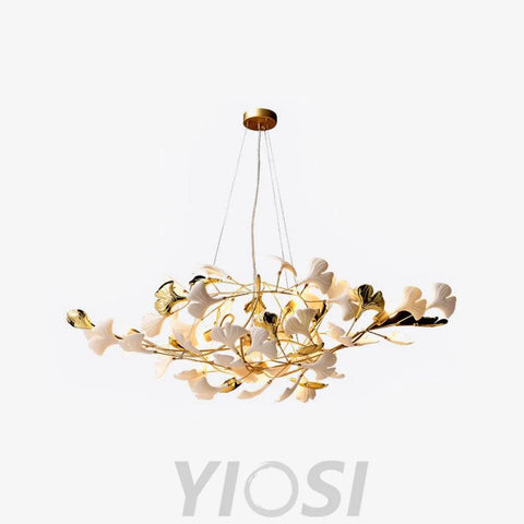 Gingko Living Room Chandelier Gold Branch