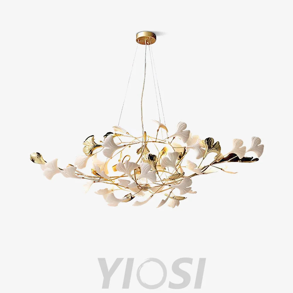 Gingko Living Room Chandelier Gold Branch