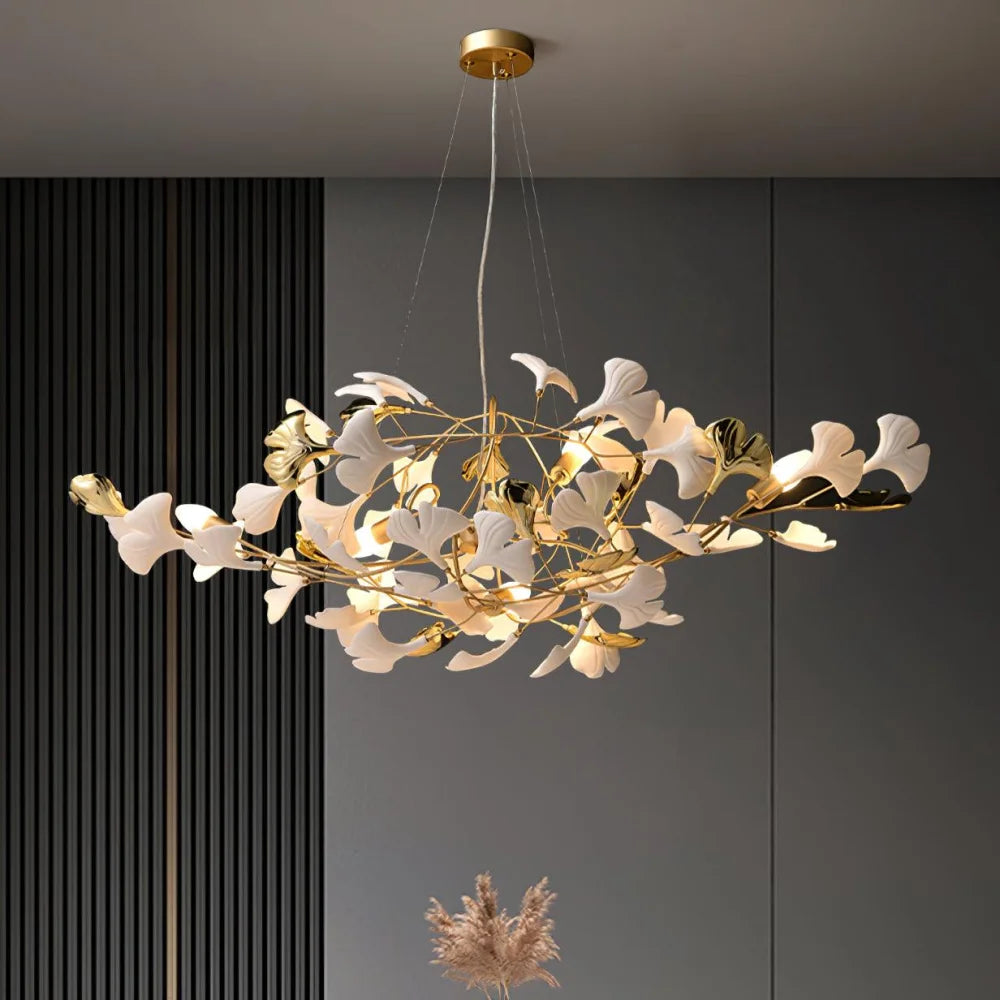 Gingko Living Room Chandelier Gold Branch L 39.4″ X H 17.7″