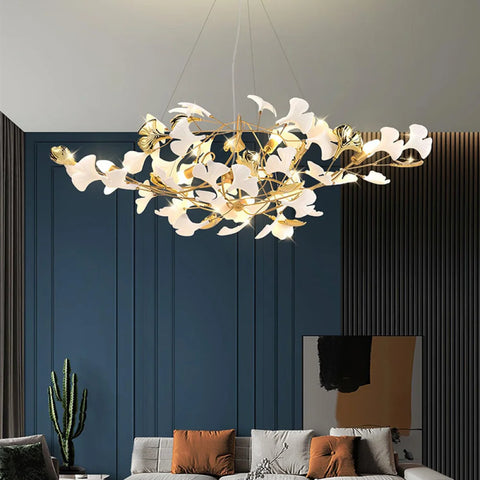 Gingko Living Room Chandelier Gold Branch L 47.2″ X H 18.9″