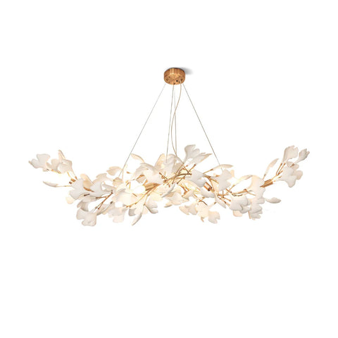 Gingko Porcelain Chandelier Gold L 59″ X W 21.7″ H Branch