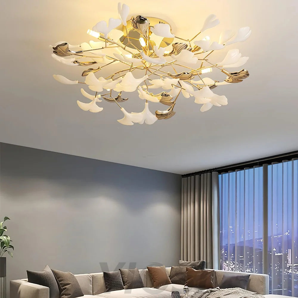 Gingko Rotating Style Ceiling Lamp - Gingko, Gingko Chandelier, Semi Flush Mounts-1-Yiosilamp