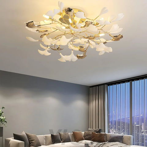 Gingko Rotating Style Ceiling Lamp - Gingko, Gingko Chandelier, Semi Flush Mounts-1-Yiosilamp