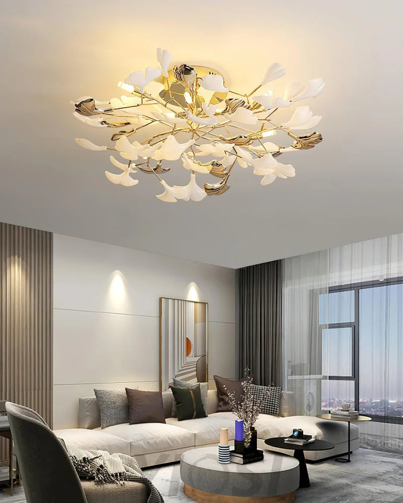Gingko Rotating Style Ceiling Lamp - Gingko, Gingko Chandelier, Semi Flush Mounts-1-Yiosilamp