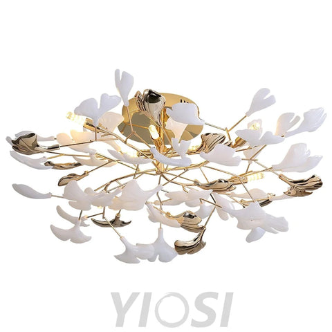 Gingko Rotating Style Ceiling Lamp - Gingko, Gingko Chandelier, Semi Flush Mounts-1-Yiosilamp