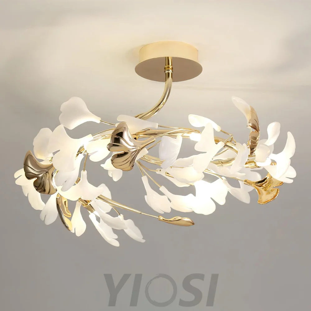 Gingko Rotating Style Ceiling Lamp - Gingko, Gingko Chandelier, Semi Flush Mounts-1-Yiosilamp